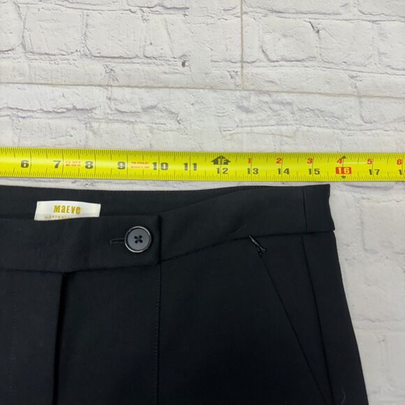 Maeve by Anthropologie Slim Ankle Zip Ponte Pants Size US 8 UK 12 Black C052 -16 - Picture 4 of 16